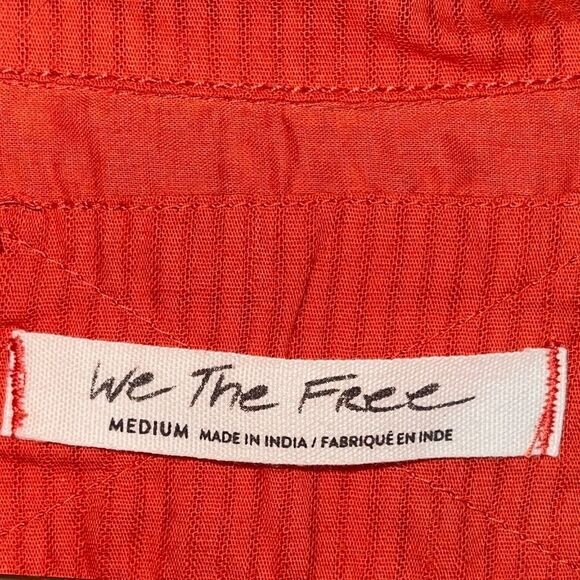 We The Free Tuxedo Shirt Tiger Red NWT - Picture 5 of 12